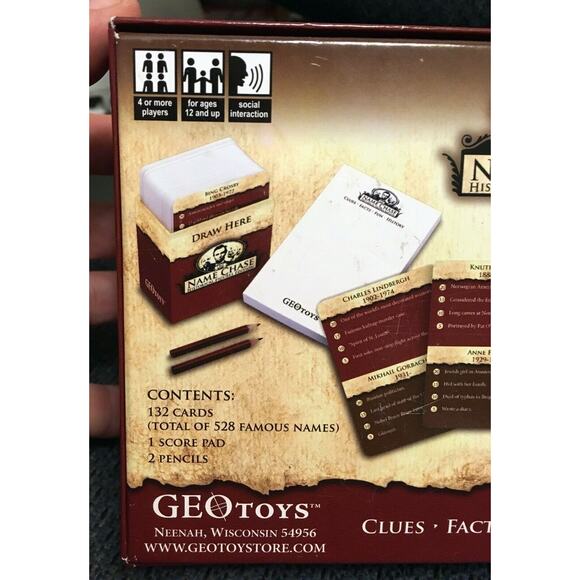 Name Chase: Historical Figures Trivia Game Homeschool Education - Complete - Picture 5 of 6